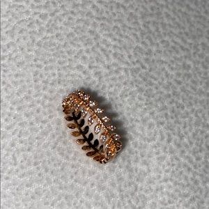 rose gold leaf ring